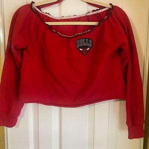 Crop Chicago bulls sweater top